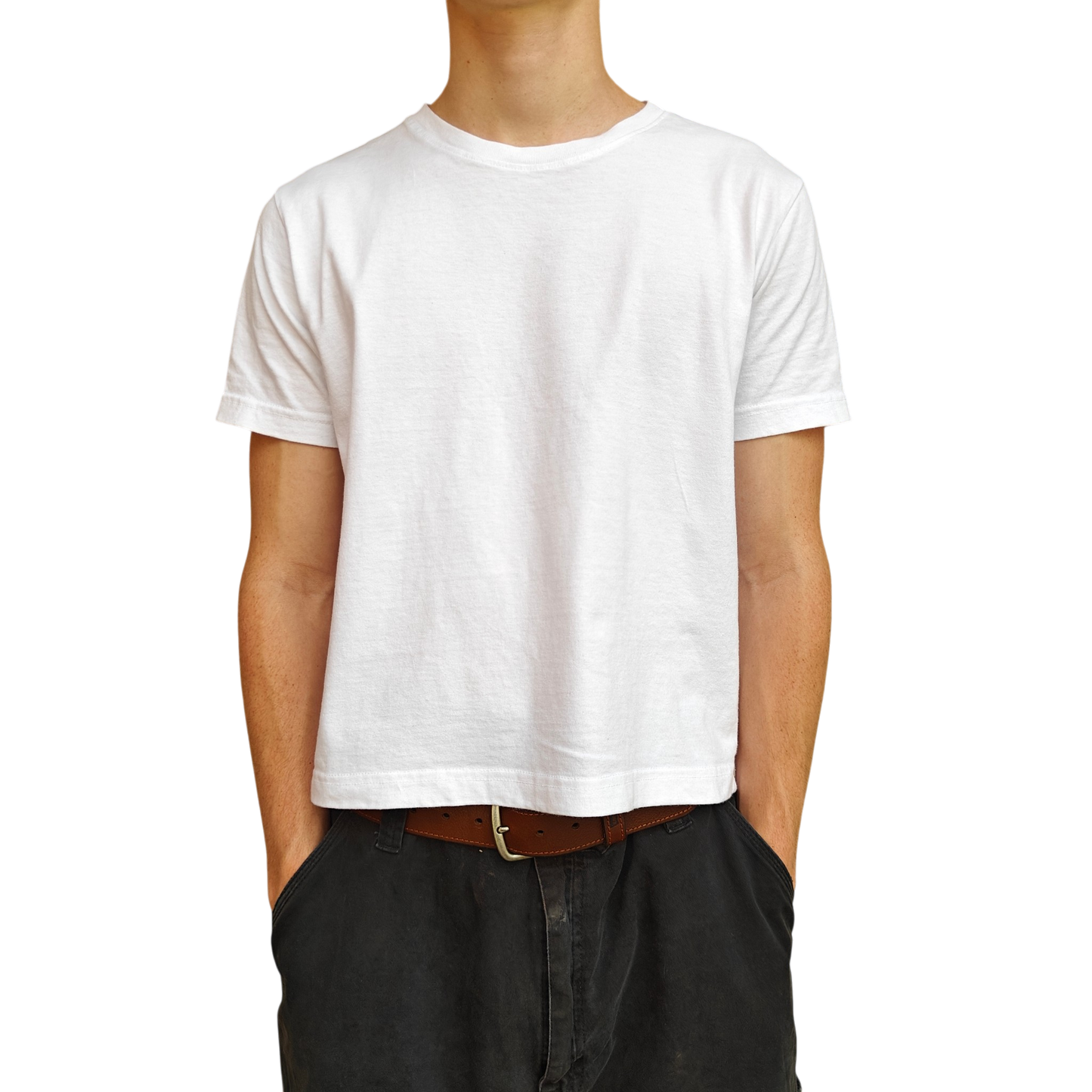 Crop Tee in White