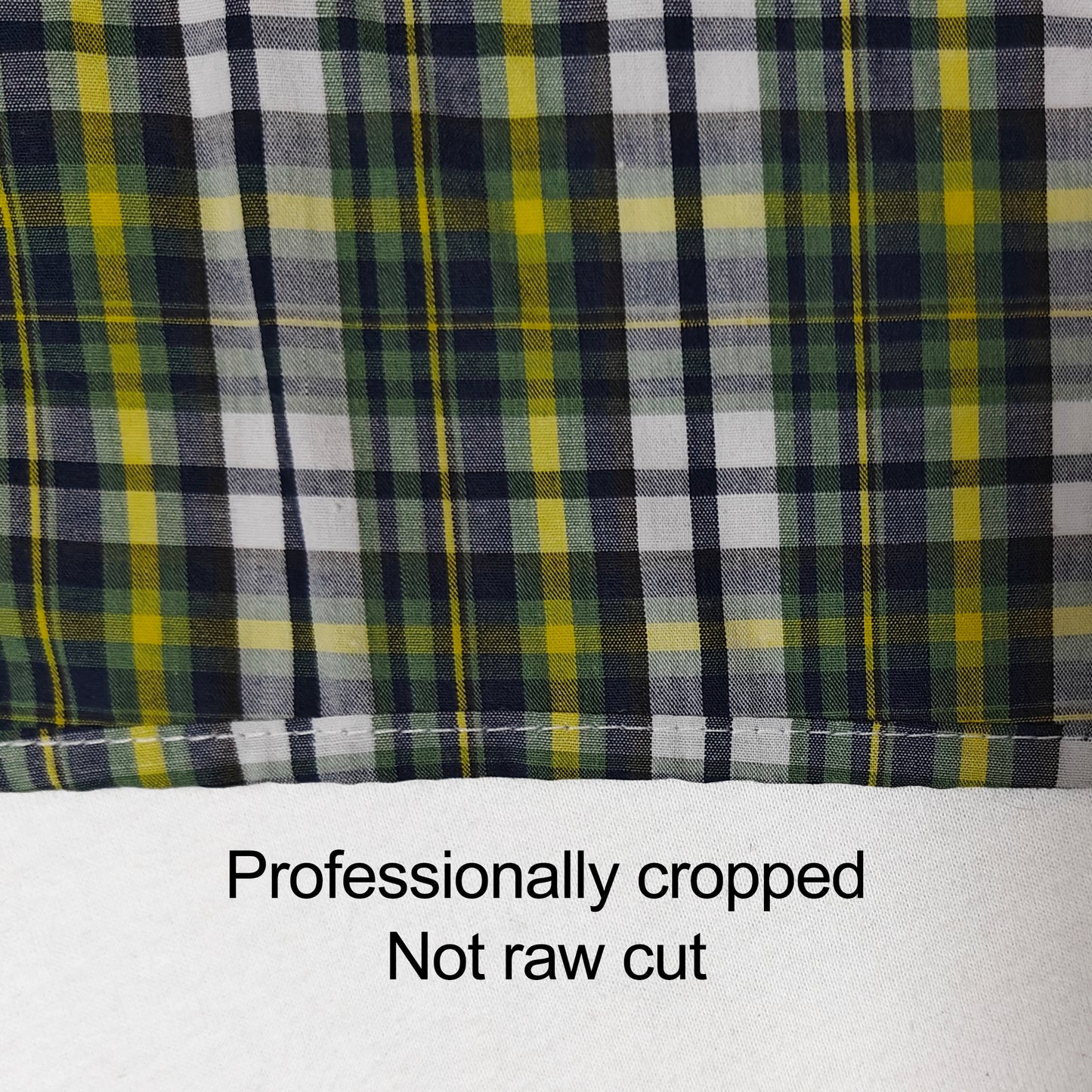 Green Plaid Cropped Button Down