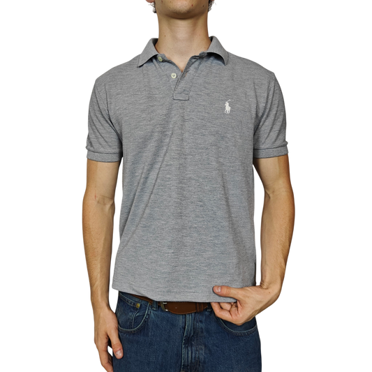 Heather Gray Cropped Polo